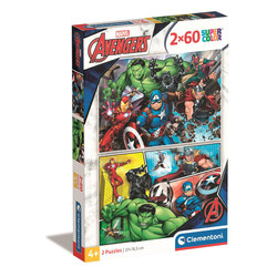 Clementoni 2 in 1 Puzzle Marvel Avengers 2x60 avengers 2x60 - Clementoni