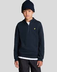 LYLE & SCOTT 1/4 ZIP JUMPER DARK NAVY - Lyle & Scott