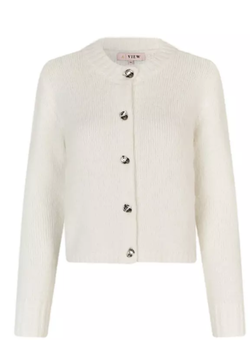 Audrey knit cardigan Off White  - A-view