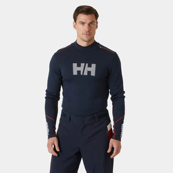 Helly Hansen lifa merino midw logo  navy - Helly Hansen