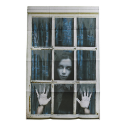 FAKE WINDOW DECORATION WOMAN 120 X 80 CM woman - Halloween