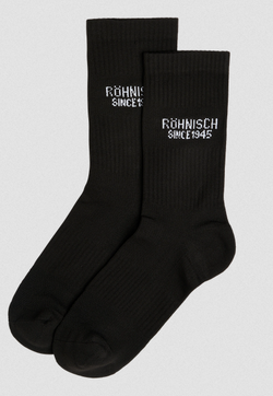 Røhnisch 2-Pack Logo Socks Black - Røhnisch