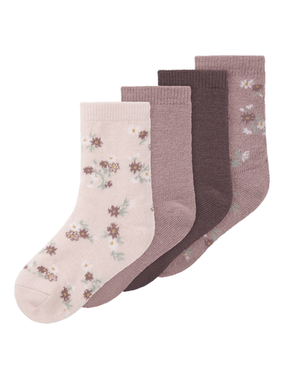 NMFWAK WO/BL 4P SOCK Purple Dove 4P - Name It