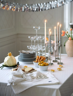 Hvit Jacquardduk 180x180cm