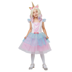 COSTUME UNICORN DRESS 110/116 Unicorn - Karneval