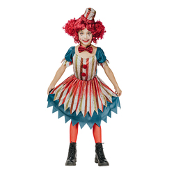 COSTUME VINTAGE CLOWN GIRL 134/140 clown girl - Karneval