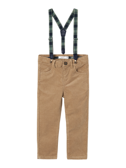 NMMRYAN SLIM CORD PANT  Weathered teak - Name It