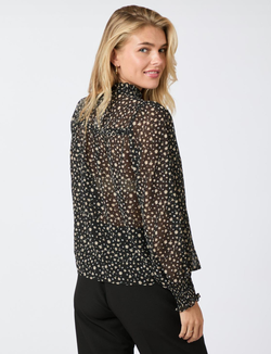 Rhia secret flower blouse  black - Neo noir