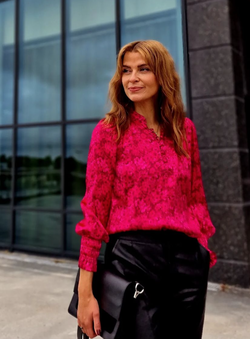 Elin saten blouse Rosa - milli&me