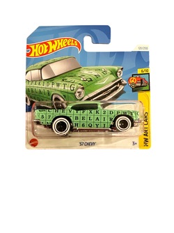 Hot Wheels 1:64 '57 Chevy 6/10 Art Cars Grøn - Hot Wheels