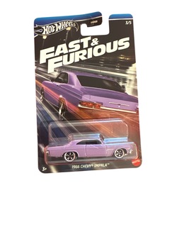 Hot Wheels 1:64 Fast & Furious 1966 Chevy Impala 3/5 Lilla - Hot Wheels