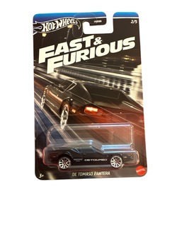 Hot Wheels 1:64 Fast & Furious De Tomaso Pantera 2/5 Sort - Hot Wheels