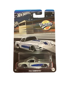 Hot Wheels Vintage 1:63 1962 Corvette 1/5  Sølv - Hot Wheels