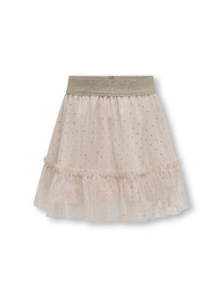 KMGADALINE GOLD DOT TULLE SKIRT  Silver Gray Gold Dots - Kids Only 