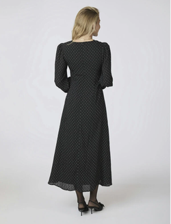 Toya dot crepe dress
