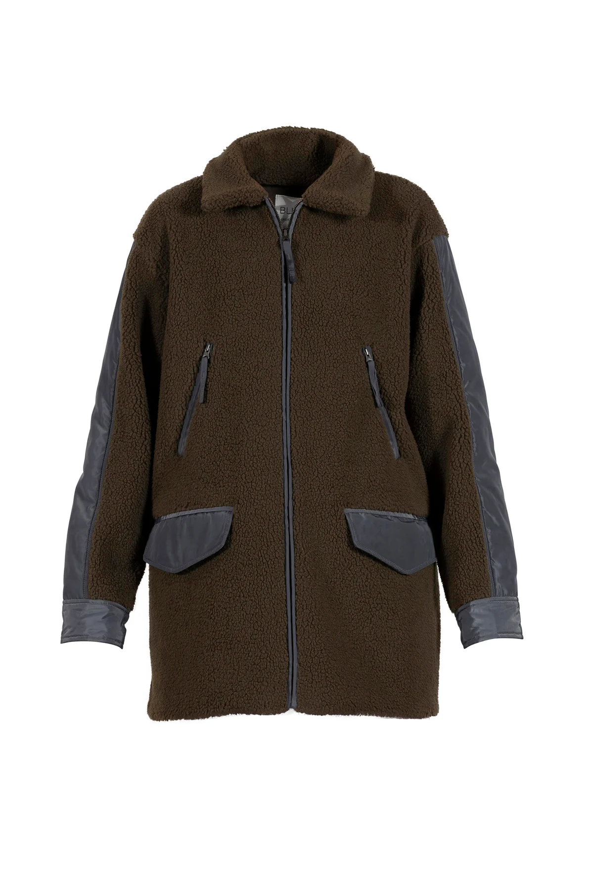 Blue Cesi Teddyfleece Coat Dusty Brown - Blue Sportswear