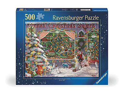 Ravensburger Puslespill 500 Julebutikken 49x36cm julebutikken - Ravensburger