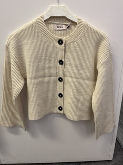 KOGKATIA LS SHORT O-NECK CARDIGAN KNIT BIRCH - Kids Only 