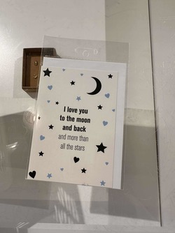 I love you to the moon Blå - Happystar