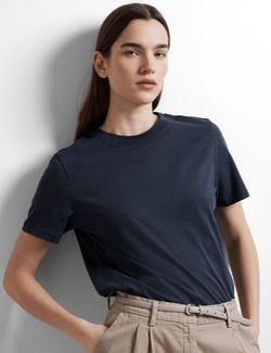 Myessential O-neck Tee Navy - Selected femme