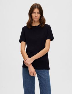 Myessential O-neck Tee  black - Selected femme