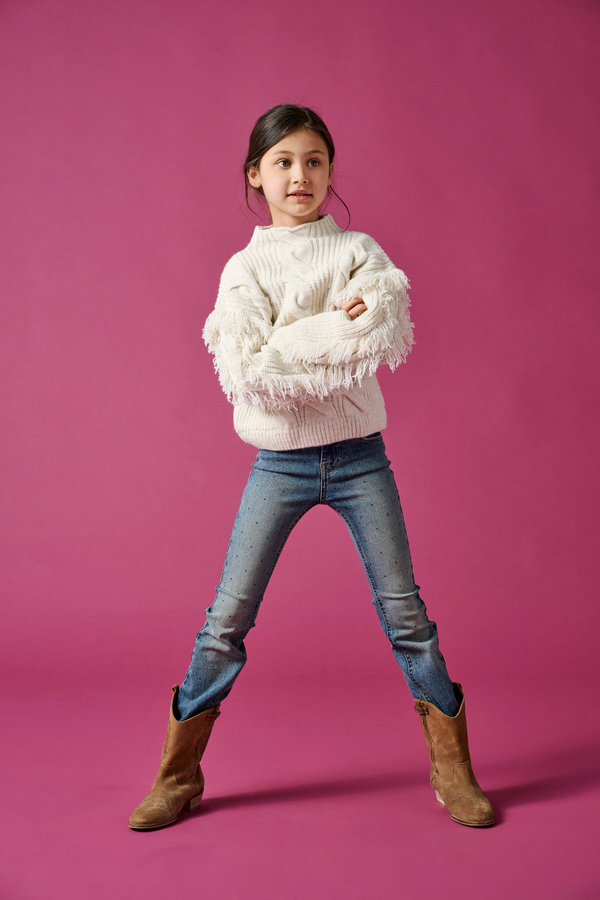 KOGMANDY RHINESTONE FLARED DNM TAI