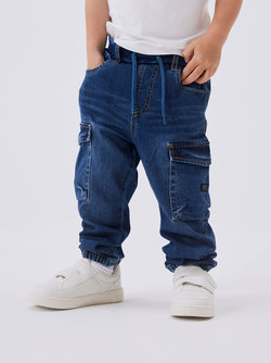 NMMBEN BAGGY R CARGO JEANS 9770 Dark Blue Denim - Uspesifisert