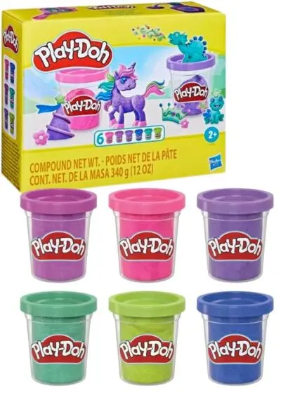 Play-Doh Glittrende lekeleire - 6 bokser play doh - PLAY-DOH