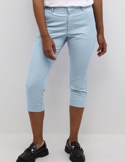 Lea Capri Pants Faded Denim - Kaffe Clothing