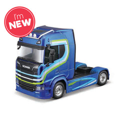  Street Fire Haulers Custom Cabs Scania S730 Blue Blå - Burago