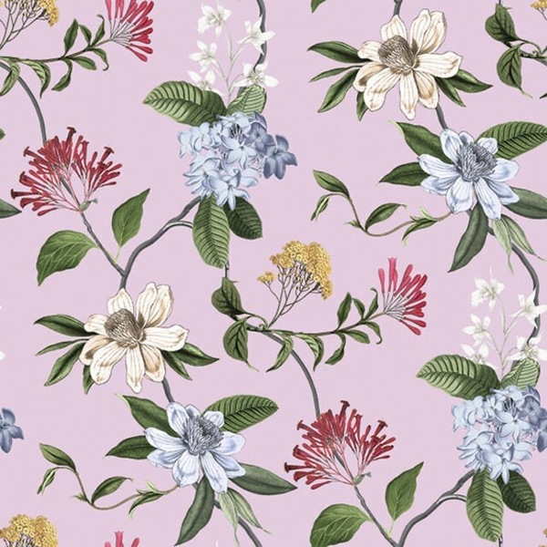 Napkin Floral Mix Lilac, 33x33cm 20stk