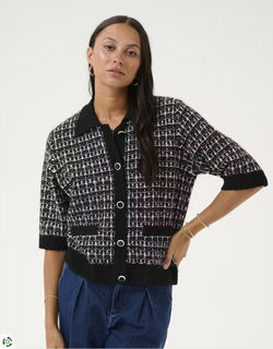 Kaffe KAbirte cardigan Black/Turtledove - Kaffe Clothing