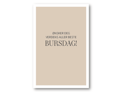 Verdens aller beste bursdag | 10x15 cm ikke relevant - Papirkort.no