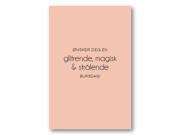 Glitrende bursdag | 10x15 cm