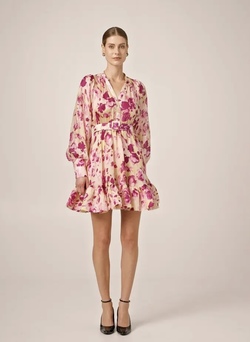 Cupro Mini Dress Rose Bed - by TiMo