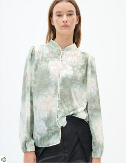 Inwear CielleIW skjorte/bluse Green Illuminating Floral - Inwear