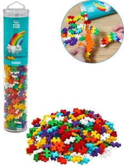 Plus Plus Mini Tube Rainbow mix - 240 regnbuefargede byggeklosser Regnbue - PlusPlus