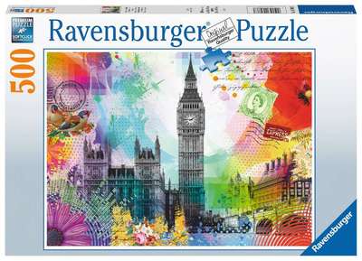 Ravensburger puslespill 500 London postcards 500 biter - Ravensburger