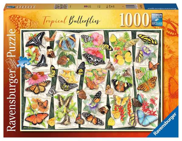 Ravensburger puslespill 1000 Tropical butterflies