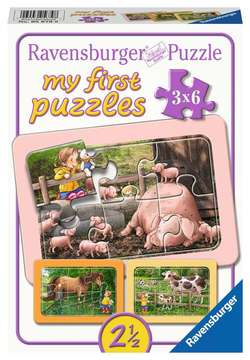 Ravensburger puslespill 3*6 Lotta on the farm 3*6 biter - Ravensburger