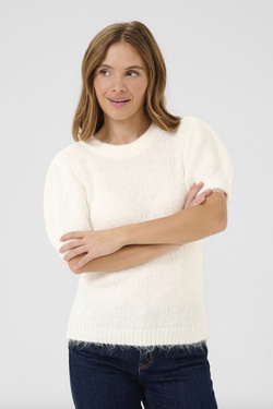 Emilie Bow Pullover Chalk - Kaffe Clothing