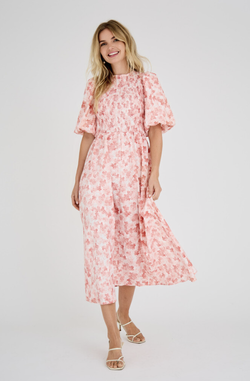 Tabita Dress Rose/White - A-view