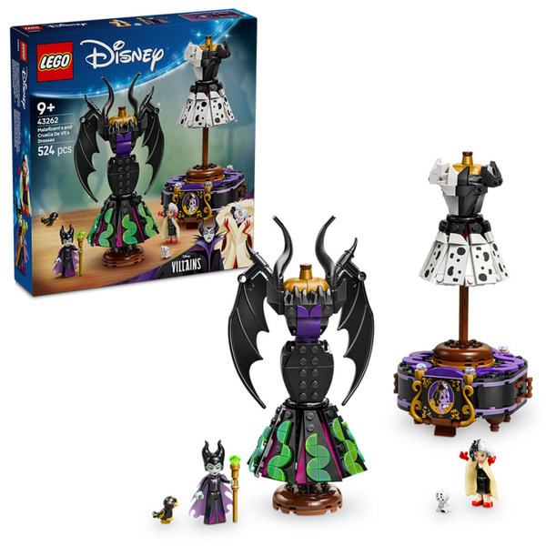 LEGO 43262 Maleficents og Cruella De Vils kjoler