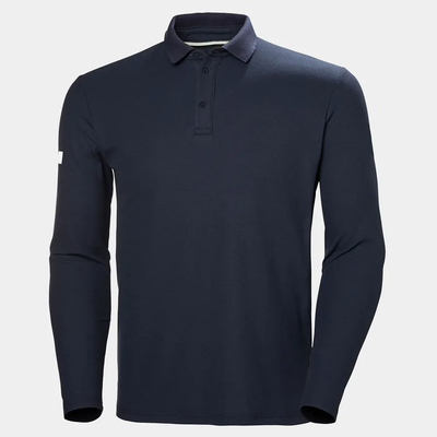 hh Crewline langermet pique  navy - Helly Hansen