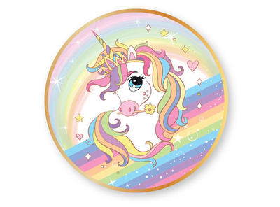 ENGANGSTALLERKEN - UNICORN - 6 STK ENGANGSTALLERKEN - UNICORN - Bursdag/Fest