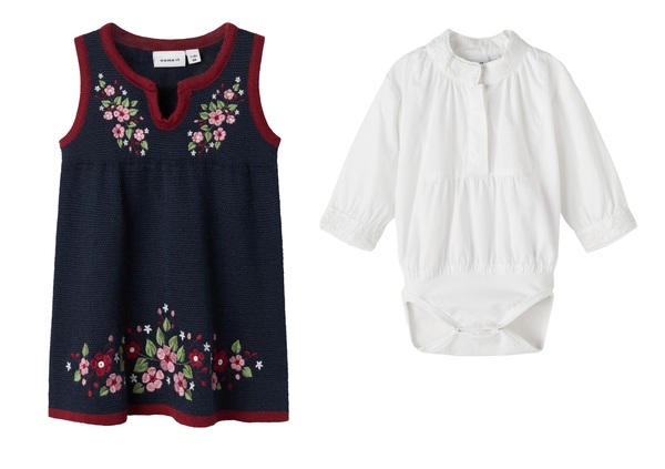 Strikket baby festdrakt 25