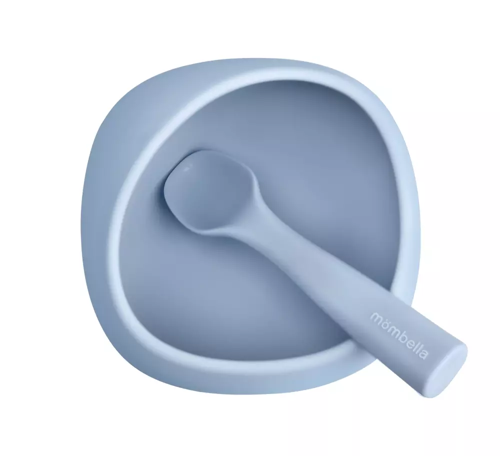 MOMBELLA SKÅL MED SUGEKOPP - LYS BLÅ