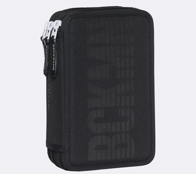 Beckmann Trelags pennal med innhold, Black Black - Beckmann
