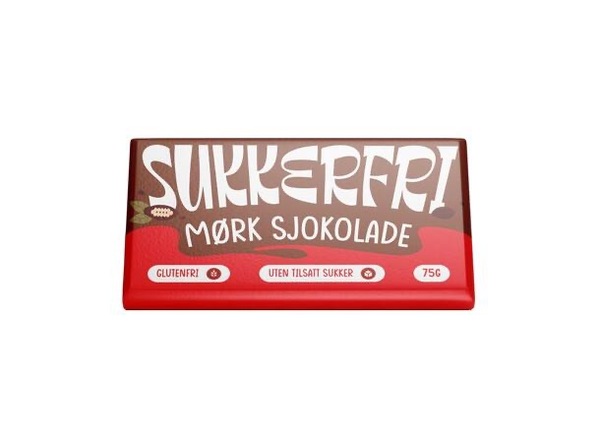 Sukkerfri Mørk Sjokolade 75g
