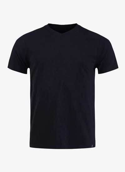 Pelle P Crew V-Tee DK Navy Blue - Pelle P